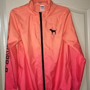 Victoria’s Secret PINK orange ombre windbreaker